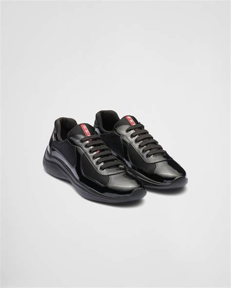 prada erkek ayakkabı sneaker|Prada leather sneakers.